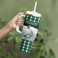 Golf Christmas Tumbler With Handle Driving Home Fooore Xmas - Wonder Print Shop