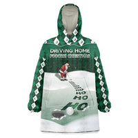Golf Christmas Wearable Blanket Hoodie Driving Home Fooore Xmas - Wonder Print Shop