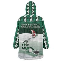 Golf Christmas Wearable Blanket Hoodie Driving Home Fooore Xmas - Wonder Print Shop
