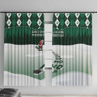 Golf Christmas Window Curtain Driving Home Fooore Xmas - Wonder Print Shop