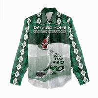 Golf Christmas Women Casual Shirt Driving Home Fooore Xmas - Wonder Print Shop