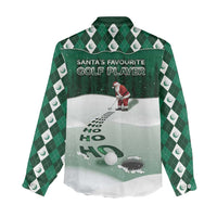 Golf Christmas Women Casual Shirt Driving Home Fooore Xmas - Wonder Print Shop