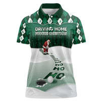 Golf Christmas Women Polo Shirt Driving Home Fooore Xmas - Wonder Print Shop