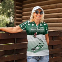 Golf Christmas Women Polo Shirt Driving Home Fooore Xmas - Wonder Print Shop
