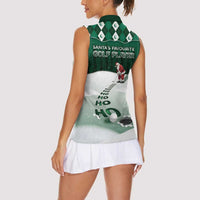 Golf Christmas Women Sleeveless Polo Shirt Driving Home Fooore Xmas - Wonder Print Shop