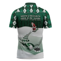 Golf Christmas Zipper Polo Shirt Driving Home Fooore Xmas - Wonder Print Shop