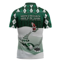 Golf Christmas Zipper Polo Shirt Driving Home Fooore Xmas - Wonder Print Shop
