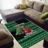 Bigfoot Christmas Area Rug Squatching Through The Snow - Wonder Print Shop