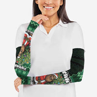 Bigfoot Christmas Arm Sleeves Squatching Through The Snow - Wonder Print Shop