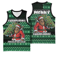 Bigfoot Christmas Basketball Jersey Squatching Through The Snow - Wonder Print Shop
