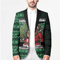Bigfoot Christmas Blazer Squatching Through The Snow - Wonder Print Shop