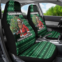 Bigfoot Christmas Car Seat Cover Squatching Through The Snow - Wonder Print Shop