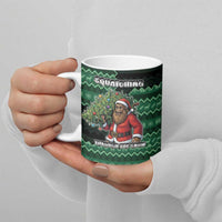 Bigfoot Christmas Ceramic Mug Squatching Through The Snow - Wonder Print Shop