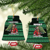 Bigfoot Christmas Ceramic Ornament Squatching Through The Snow - Wonder Print Shop