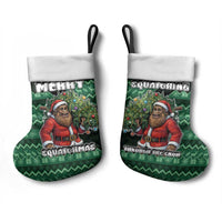 Bigfoot Christmas Stocking Squatching Through The Snow - Wonder Print Shop