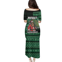 Bigfoot Christmas Family Matching Puletasi and Hawaiian Shirt Squatching Through The Snow - Wonder Print Shop