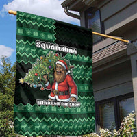 Bigfoot Christmas Garden Flag Squatching Through The Snow - Wonder Print Shop