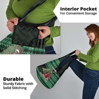 Bigfoot Christmas Grocery Bag Squatching Through The Snow - Wonder Print Shop