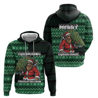 Bigfoot Christmas Hoodie Squatching Through The Snow - Wonder Print Shop