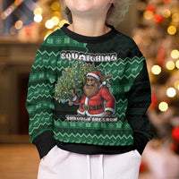 Bigfoot Christmas Kid Ugly Christmas Sweater Squatching Through The Snow - Wonder Print Shop