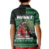 Bigfoot Christmas Kid Polo Shirt Squatching Through The Snow - Wonder Print Shop