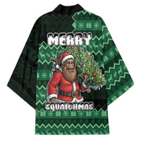 Bigfoot Christmas Kimono Squatching Through The Snow - Wonder Print Shop