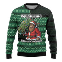 Bigfoot Christmas Ugly Christmas Sweater Squatching Through The Snow - Wonder Print Shop