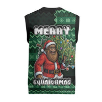 Bigfoot Christmas Knitted V-Neck Vest Squatching Through The Snow - Wonder Print Shop