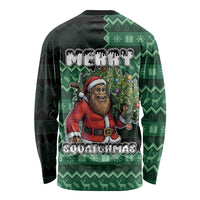 Bigfoot Christmas Long Sleeve Shirt Squatching Through The Snow - Wonder Print Shop