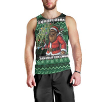 Bigfoot Christmas Men Tank Top Squatching Through The Snow - Wonder Print Shop