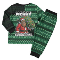 Bigfoot Christmas Pajama Set Squatching Through The Snow - Wonder Print Shop