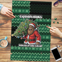 Bigfoot Christmas Puzzle Squatching Through The Snow - Wonder Print Shop