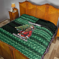 Bigfoot Christmas Quilt Squatching Through The Snow - Wonder Print Shop