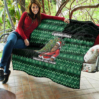 Bigfoot Christmas Quilt Squatching Through The Snow - Wonder Print Shop