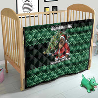 Bigfoot Christmas Quilt Squatching Through The Snow - Wonder Print Shop