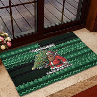 Bigfoot Christmas Rubber Doormat Squatching Through The Snow - Wonder Print Shop