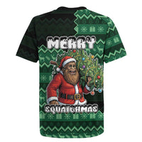 Bigfoot Christmas Rugby Jersey Squatching Through The Snow - Wonder Print Shop