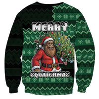 Bigfoot Christmas Sweatshirt Squatching Through The Snow - Wonder Print Shop
