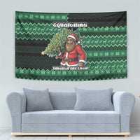 Bigfoot Christmas Tapestry Squatching Through The Snow - Wonder Print Shop