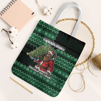 Bigfoot Christmas Tote Bag Squatching Through The Snow - Wonder Print Shop