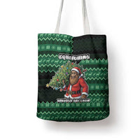 Bigfoot Christmas Tote Bag Squatching Through The Snow - Wonder Print Shop