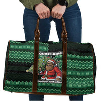 Bigfoot Christmas Travel Bag Squatching Through The Snow - Wonder Print Shop
