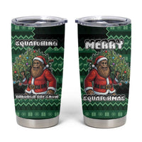 Bigfoot Christmas Tumbler Cup Squatching Through The Snow - Wonder Print Shop