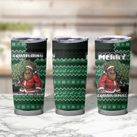 Bigfoot Christmas Tumbler Cup Squatching Through The Snow - Wonder Print Shop