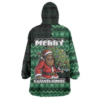 Bigfoot Christmas Wearable Blanket Hoodie Squatching Through The Snow - Wonder Print Shop