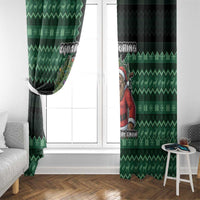 Bigfoot Christmas Window Curtain Squatching Through The Snow - Wonder Print Shop