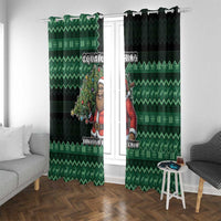Bigfoot Christmas Window Curtain Squatching Through The Snow - Wonder Print Shop
