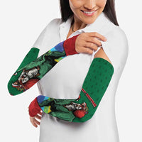 T Rex And Jesus Christmas Arm Sleeves Not Today Santa - Wonder Print Shop