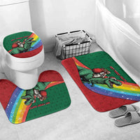 T Rex And Jesus Christmas Bathroom Set Not Today Santa - Wonder Print Shop