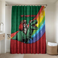 T Rex And Jesus Christmas Bathroom Set Not Today Santa - Wonder Print Shop